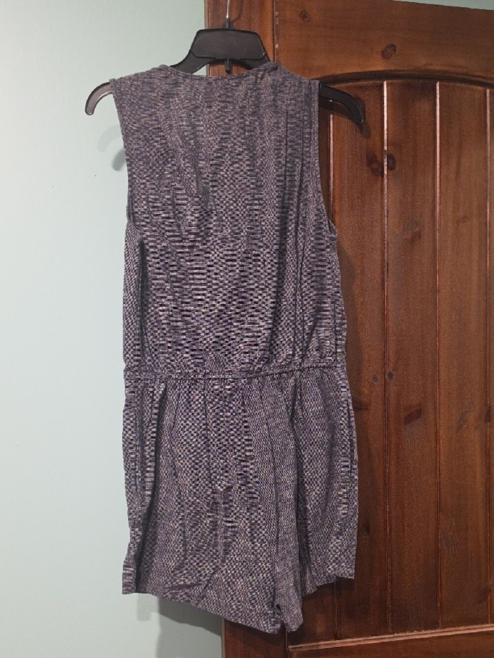 Zenana Outfitters Heathered Navy Sleeveless Romper - Picture 2 of 3